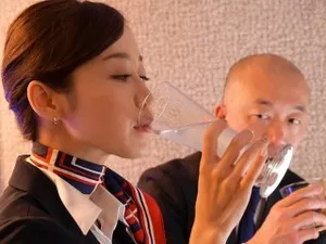 Mayuka Akimoto gives Japan blowjob on two giant weenies - Asian porn! Hardcore tearing up with fantastic japanese bitch. Mayuka Akimoto, a magnificent woman, is eager to please two sultry men.